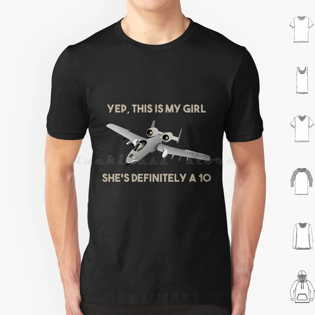 American A-10 Warthog Jet Meme T Shirt 6xl Cotton Cool Tee A10 A 10 Warthog  Thunderbolt Jet Fighter Military Air Force Grey - AliExpress