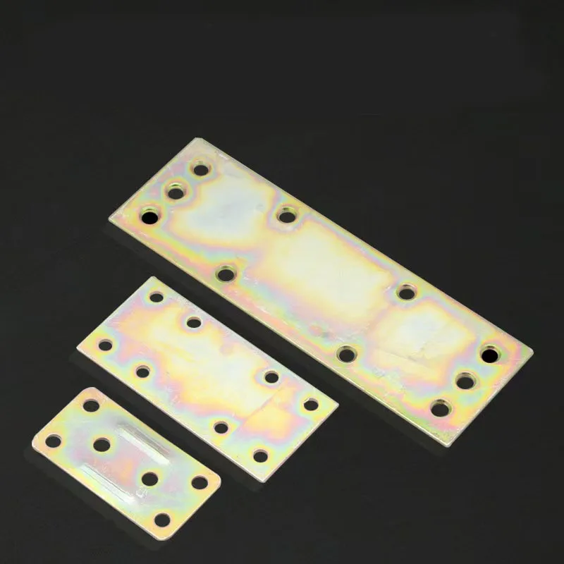 10-Piece Metal Flat Stand with Six-Hole Fixed Angle for Wood, Shelves, and Cabinets