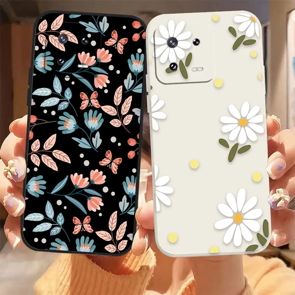 

Printed Chrysanthemum Phone Case For Xiaomi 13 13T 12 12T 11 11T 10 10S 10i 9 9SE 8 CC9 5G Pro Ultra Lite Case Funda Shell Capa