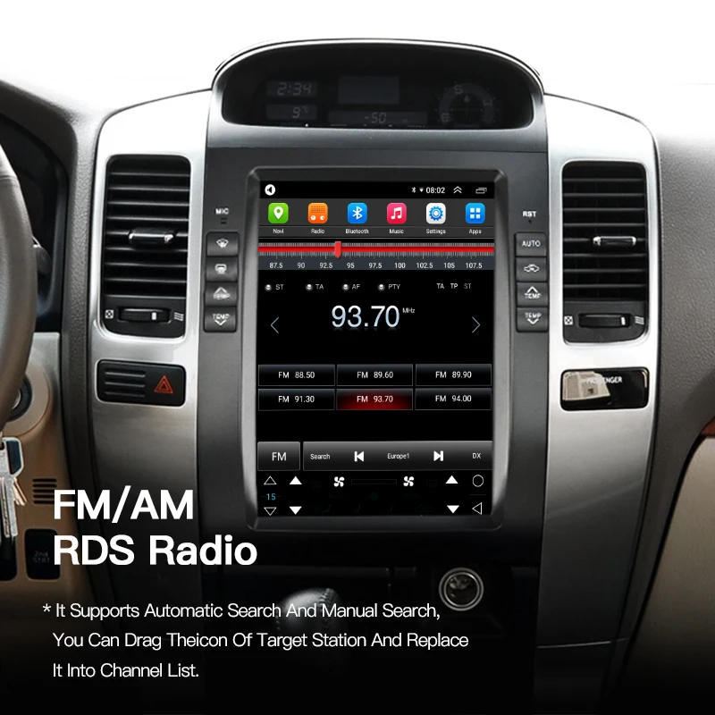 Car Radio For Lexus GX470 DSP Stereo Multimedia Player For Toyota Land Cruiser Prado 120 2002 - 2009 Android Auto GPS Carplay BT