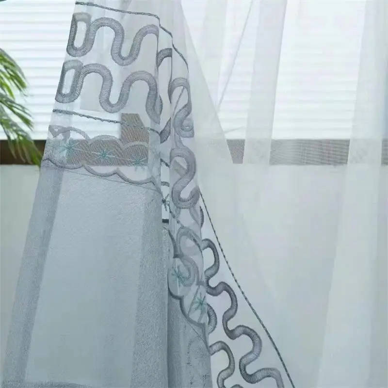 Top Quality White Semi Crushed Sheer Curtains For Living Room Window Solid Color Long Tulle Bedroom Curtain Voile Party Drapes