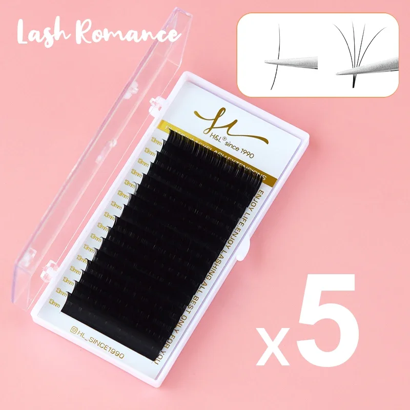 16 Reihen, 5 Tabletts, hochwertiges, hochdichtes, schmales, dünnes Klebeband, Make-up-Werkzeuge, natürlicher Wimpern-Look