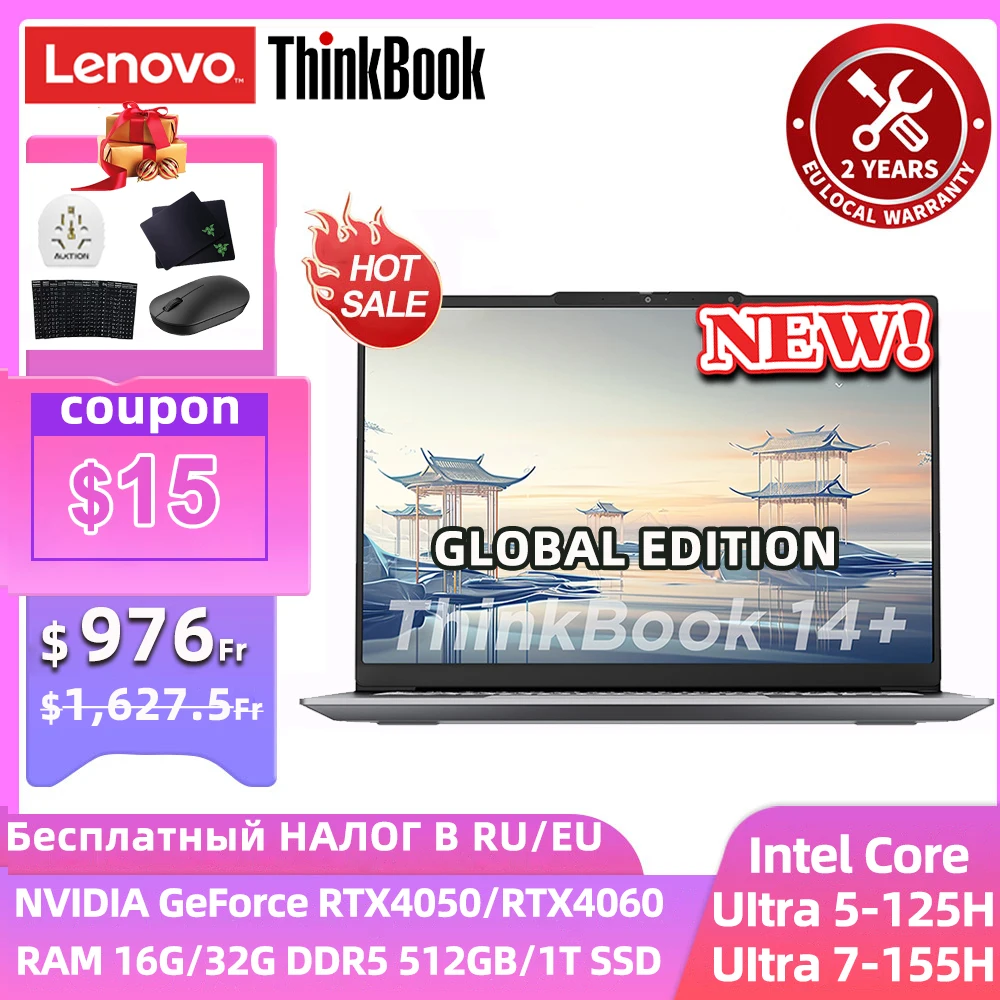 Lenovo-Thinkbookラップトップ,2024インチ,14 14.5 ai,Core Evo ultra
