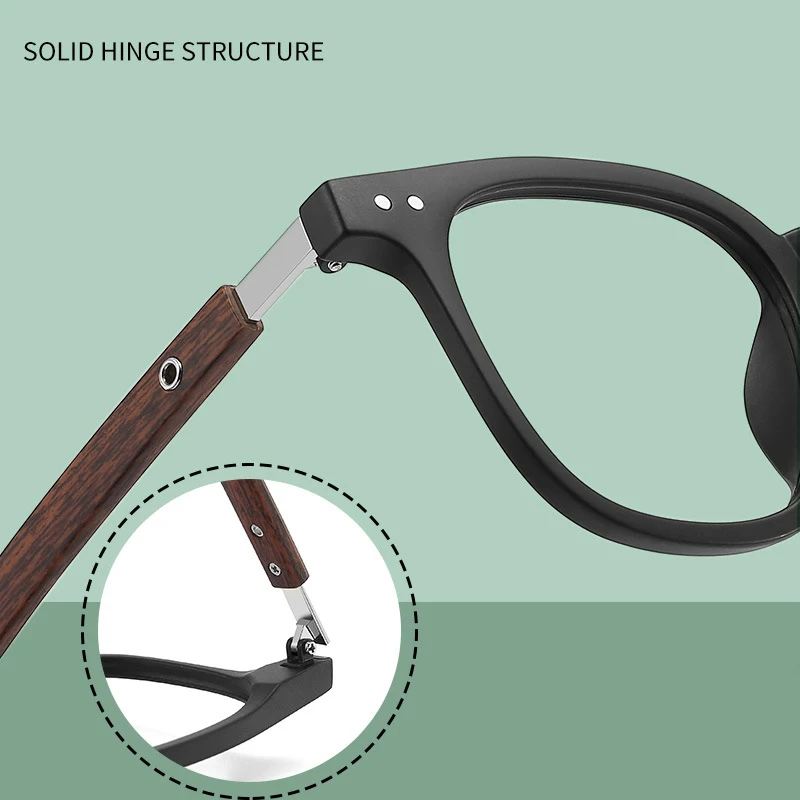 anti blue light glasses wooden grain leg TR90 for computer glass frames F83026