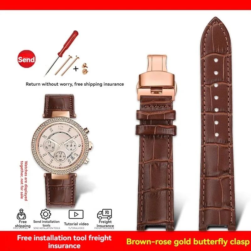 Luxurious Genuine Leather Watch Strap – Premium Cowhide Calfskin, Various Sizes Available