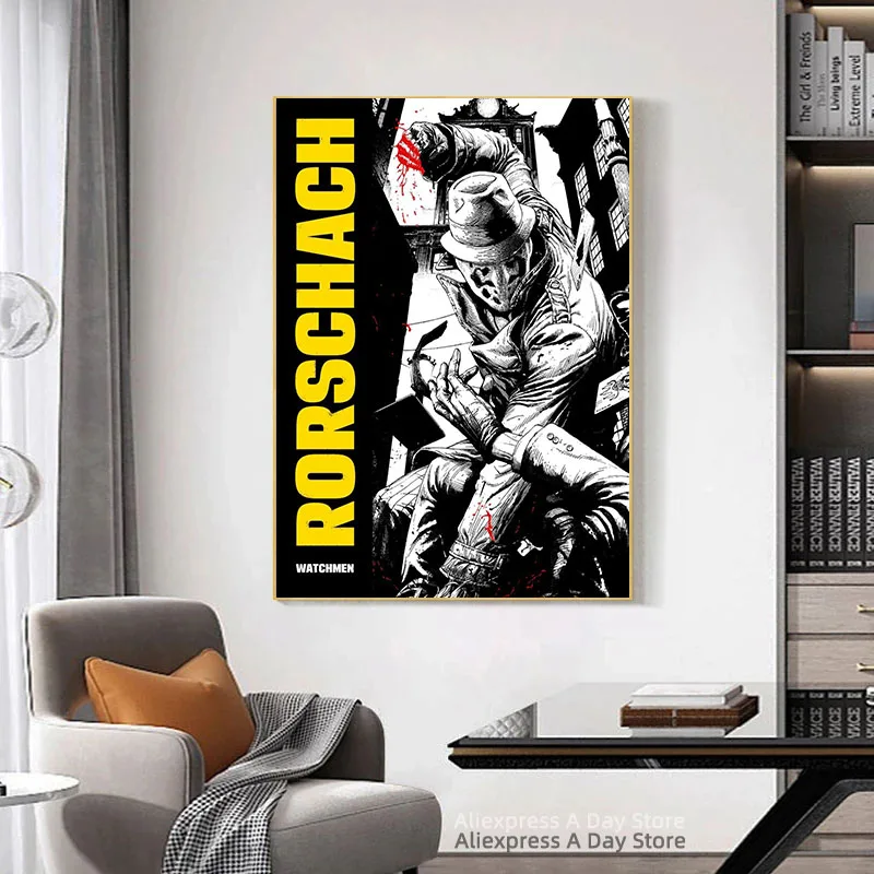 Watchmen Rorschach Comic Book Antihero Art Print Decor - POSTER 20x30