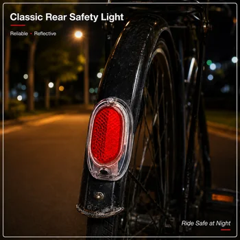 Luce Posteriore Classica per Bicicletta, Riflettore di Sicurezza Facile da Installare, Lampada di Sicurezza per Bici da Strada e Pendolarismo