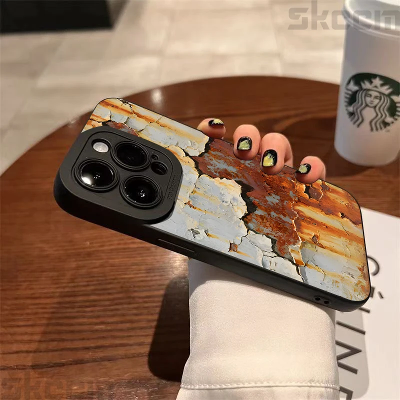 Retro Industrial Rusty Style Silicone Phone Case Cover