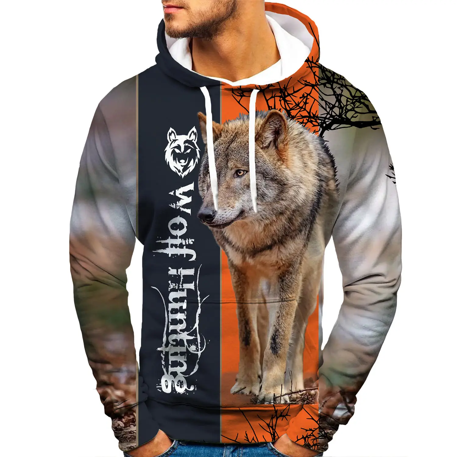 2022 Fashion Hoodies Animal Wolf 3D Printed Mens Sweatshirt Unisex Cool Pullover Casual Hoodie