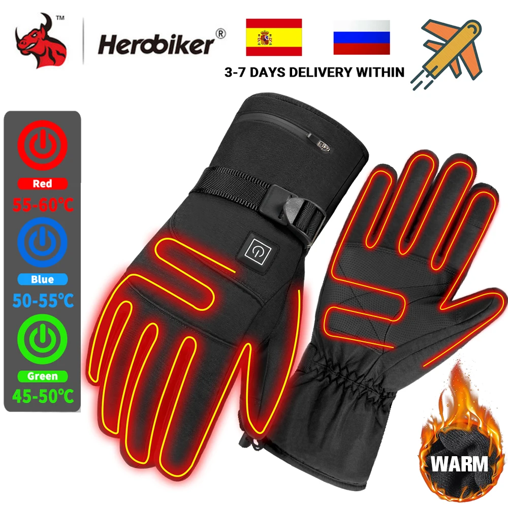 Waterproof Motorcycle Gloves Heated 