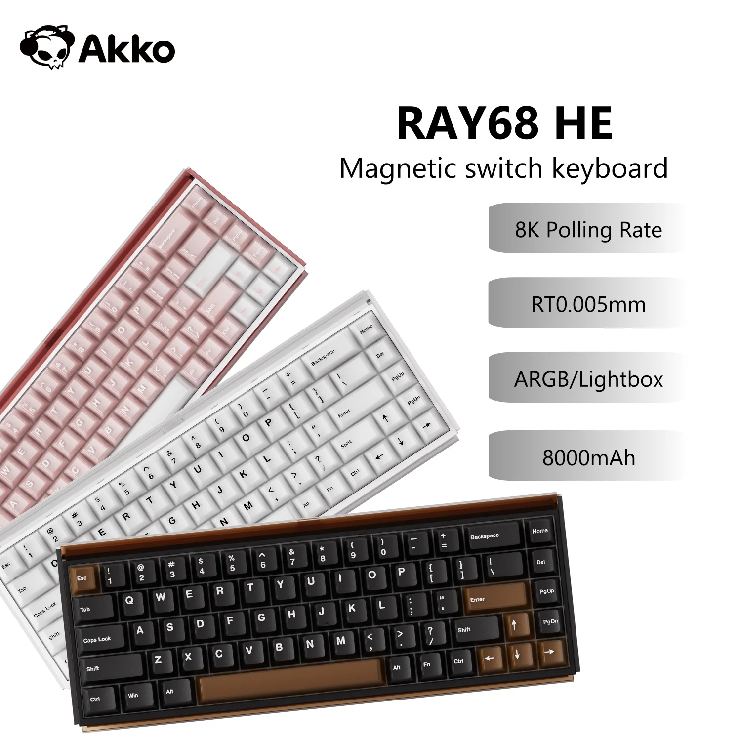 Akko RAY68 HE Magnetic Keyboard 65% 68-Key Rapid Trigger 0.005mm