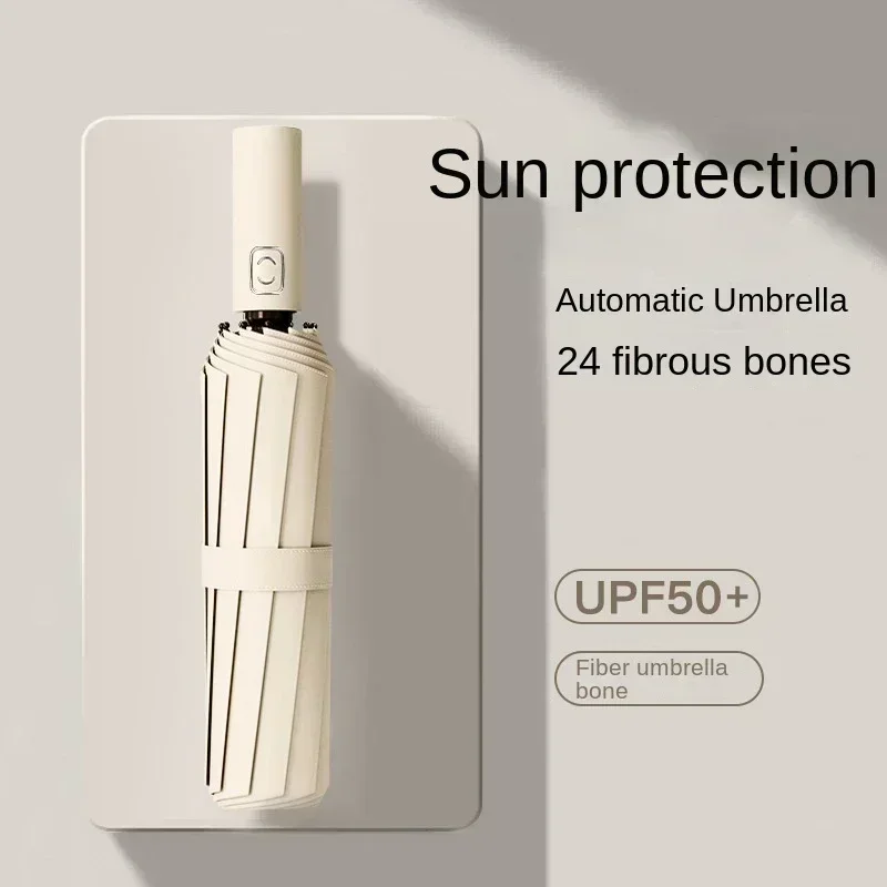 Deluxe Windproof Folding Umbrella with UPF 50+ UV Protection