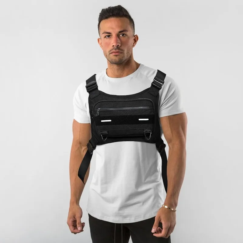 Sports Chest Bag Running Vest Bag Reflective Tape Waterproof and Anti-theft Suitable for Exercise Fishing Cycling and Hunting 5