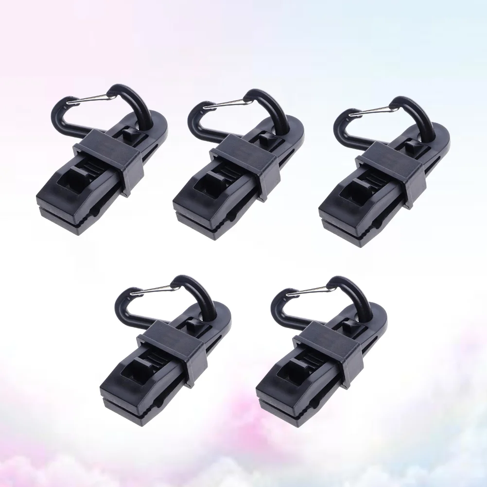 

5 Pcs Tarp Clamp D Ring Outdoor Teepee Tent Snaps Clamps Plastic Sun Shade Canopy Awnings Clips Cloth Sail Fixer