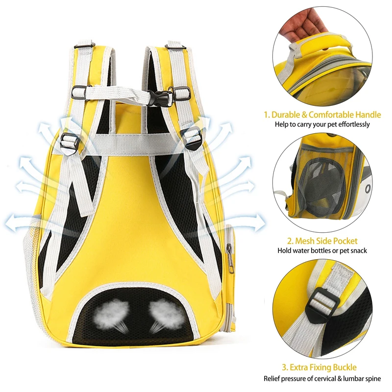Cat Pet Carriers Dog pet backpacks portable transparent space capsules Soft Side Backpack Travel Bags Outgoing cat supplies 4