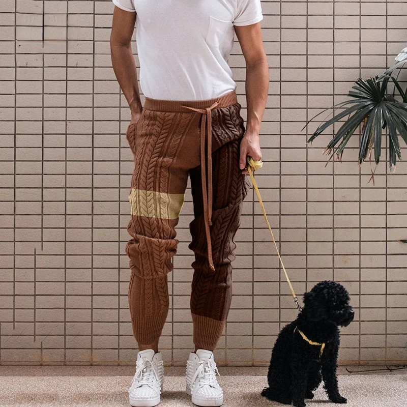 Men's Knitted Pants Autumn Winter Color 