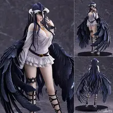 

21cm Anime Figure Overlord albedo so-bin action character PVC statue Holiday Gift toy Collectibles Dress Dolls Cartoon character