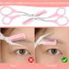 Eyebrow Trimmer Scissors with Comb Eyebrow Shaping Cut Scissors Non Slip Finger Grips Hair Removal Beauty Accessories 3