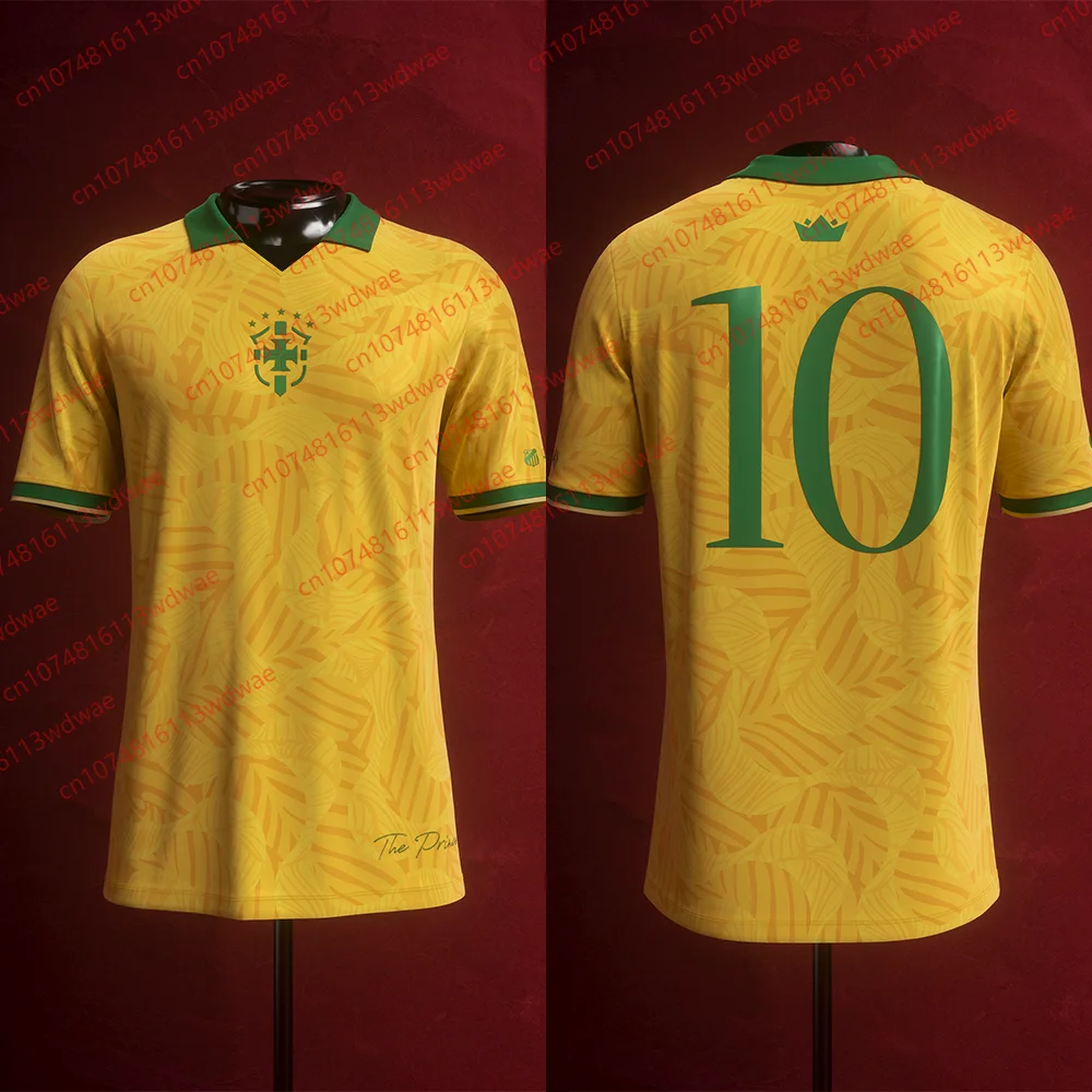 2025 T-shirt For Men Brazil Football Jersey Short Sleeve Quick Dry Neymar 10 Jersey Kit Jersey Classic Retro Polo Jersey Kit