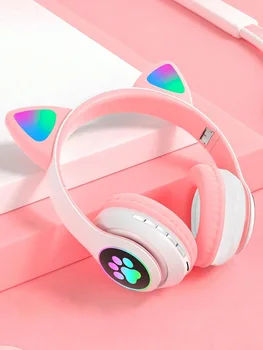 Cat Ear Bluetooth Gaming Headphones with LED Lights 1