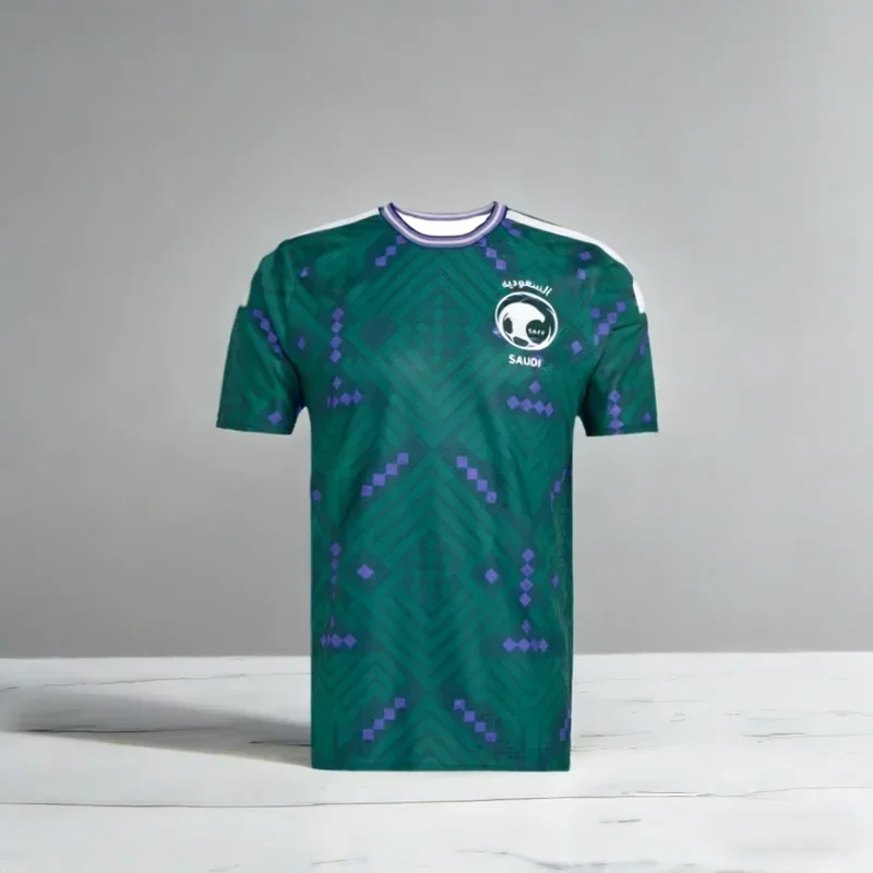 Neue Saudi-Arabien-Themen-Fan-Uniform, 3D-gedruckt für Sport und Freizeit, Komfort, Atmungsaktivität, Schnelltrocknung, Fan-Geschenke, Familien-Outfits