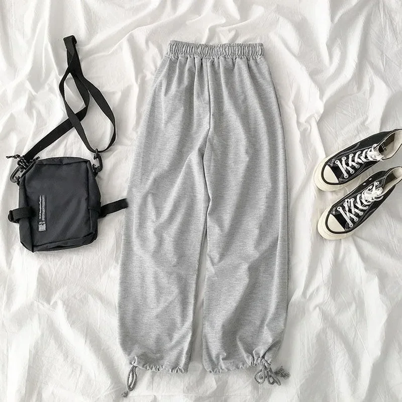 Spring Women Harem Pants Adjusted Bundle Loose Trousers Stretch Drawstring Leisure Sweatpants Students Daily All-match Ulzzang 3