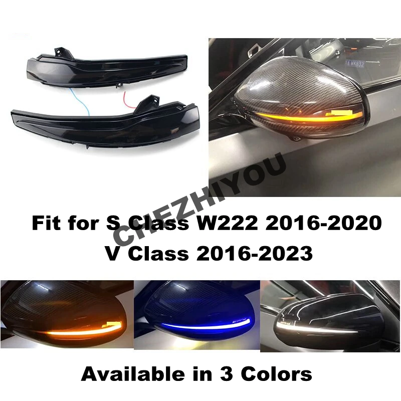 

LED Dynamic Turn Signal Light for Mercedes Benz AMG S Class W222 2016-2020 V Class W447 Rearview Mirror Indicator Blinker Light