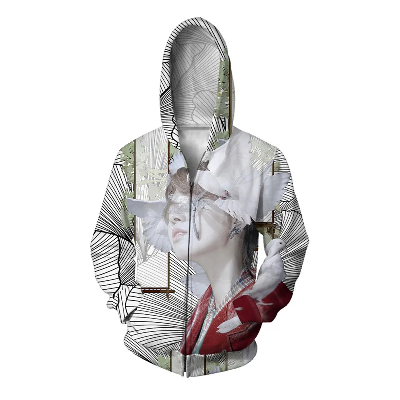 thumbnail image 1 of Sudadera con capucha y cremallera con estampado de flores de faraón para hombre, sudadera con estampado 3D de esqueleto de la muerte, sudaderas holgadas e informales, sudaderas con capucha de manga la, 1 of 5
