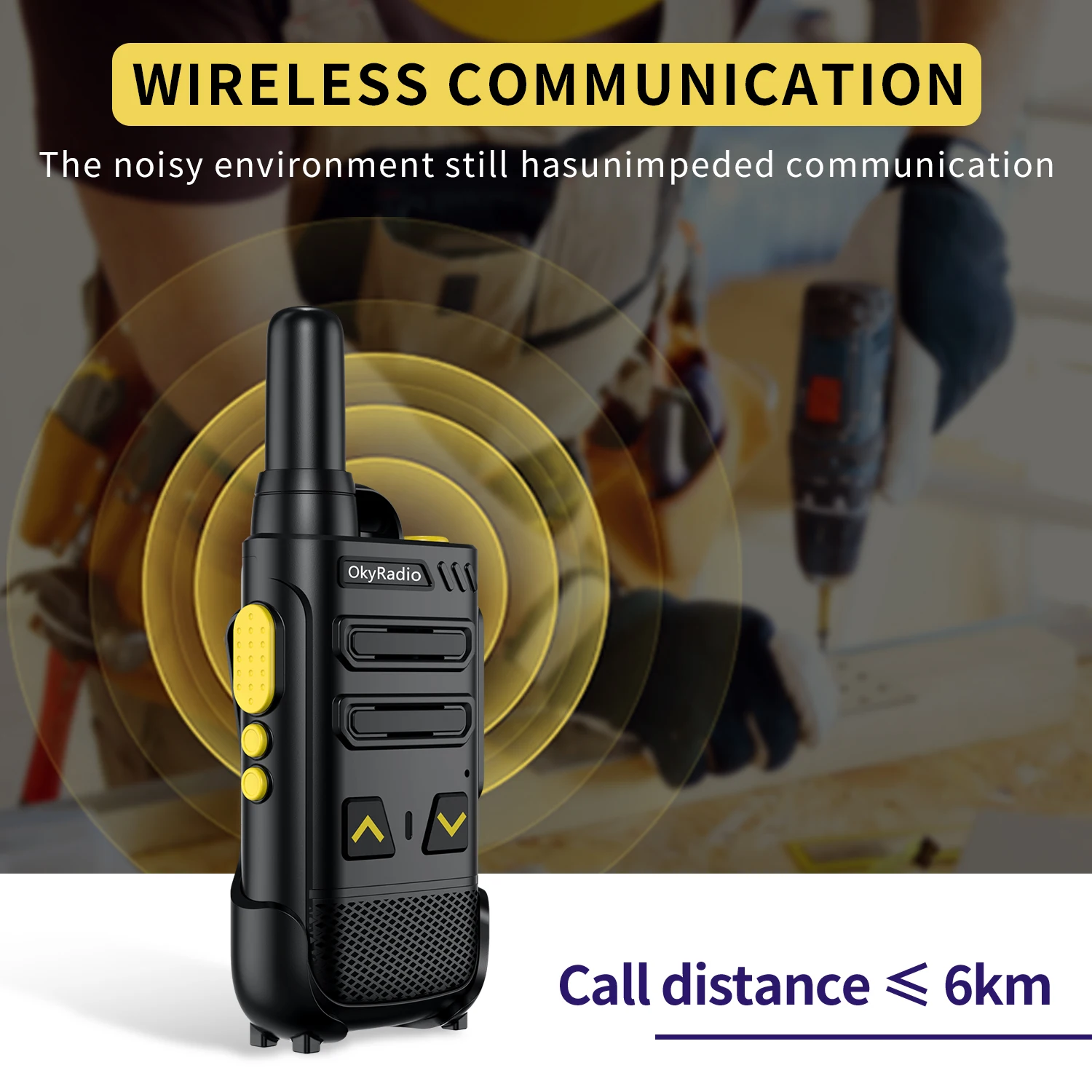 Hot Mini Walkie-talkie 4800mAh16 Channels Drop-resistant H2 Wireless Civilian Clear Voice Penetration Strong Frequency 400-470MH military walkie talkie