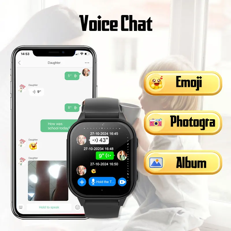 Orologio Intelligente per Bambini 4G Smartwatch Telefon