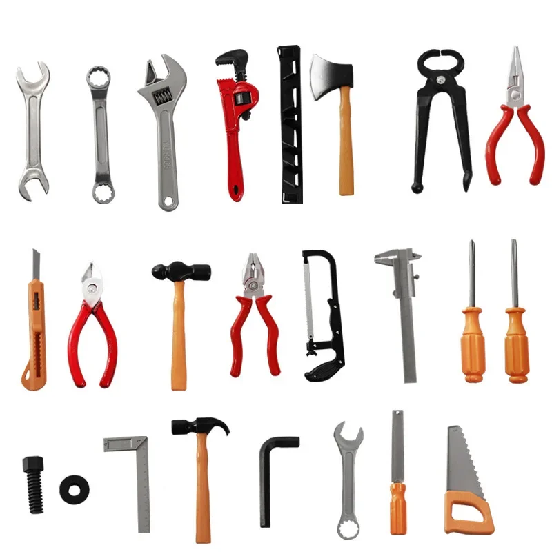 Children's Role Play Toy Set Realistic Repair Tools DIY Toy Screwdriver Hammer Street Stall Night Simulation Workbench Kit