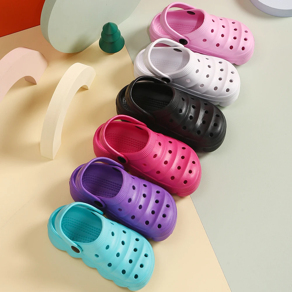 Kinder-Sommerhausschuhe für Jungen und Mädchen, Lässige Garten-Clogs, Outdoor-Sandalen für Rutschfesten Halt im Duschbad und am Strand – Detail 4