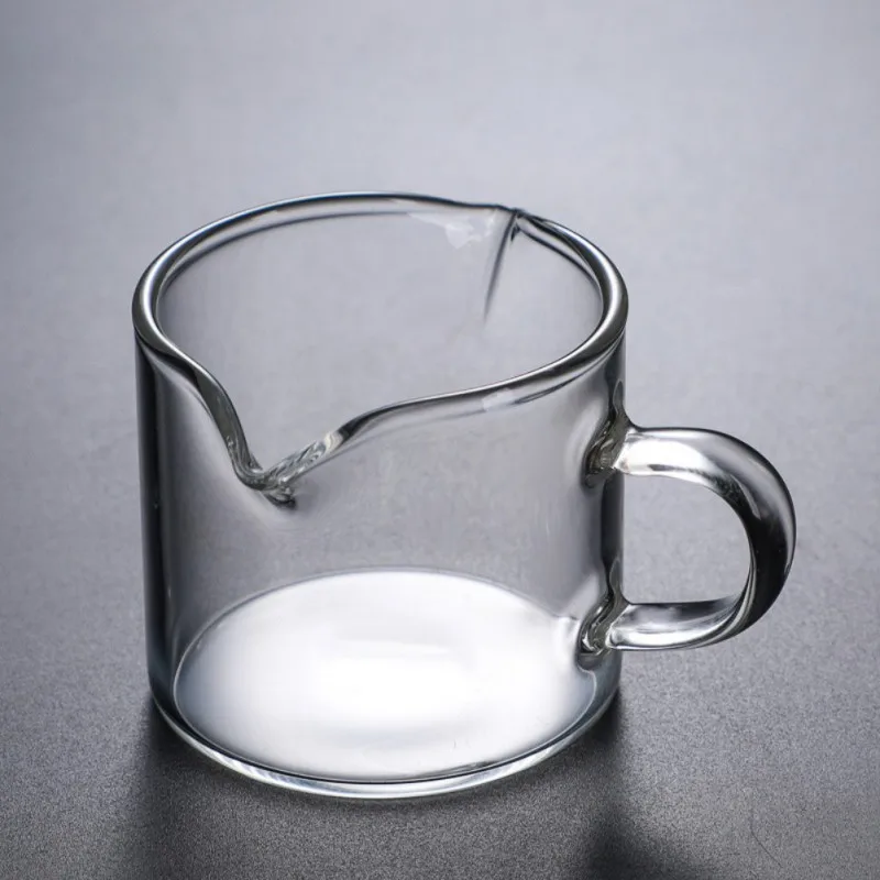 100ml Espresso Measuring Cup With Handle Double Spouts Clear Coffee Shot Glass Heat Resistant Retro Milk Jug Coffee Accessories