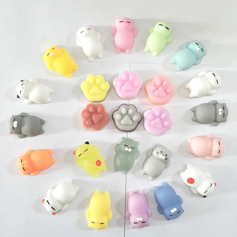 Squishy Patte De Chat - Jouets Squishy Pour Enfants ,2 Grandes 4 Mini Pattes De Chat Antistress, Jouet Sensoriel Doux Montessori - Jeux - Jouets