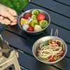 Portable 300ml Outdoor Camping Picnic Tableware Folding Pure Sierra Titanium Cup 3