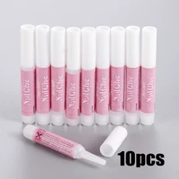 10Pcs/Set Mini Beauty Nail Glue Professional False Nail Art Decorate Tips Acrylic Glue 2g*10 For Rhinestones Glue Fake Nails &*& 2