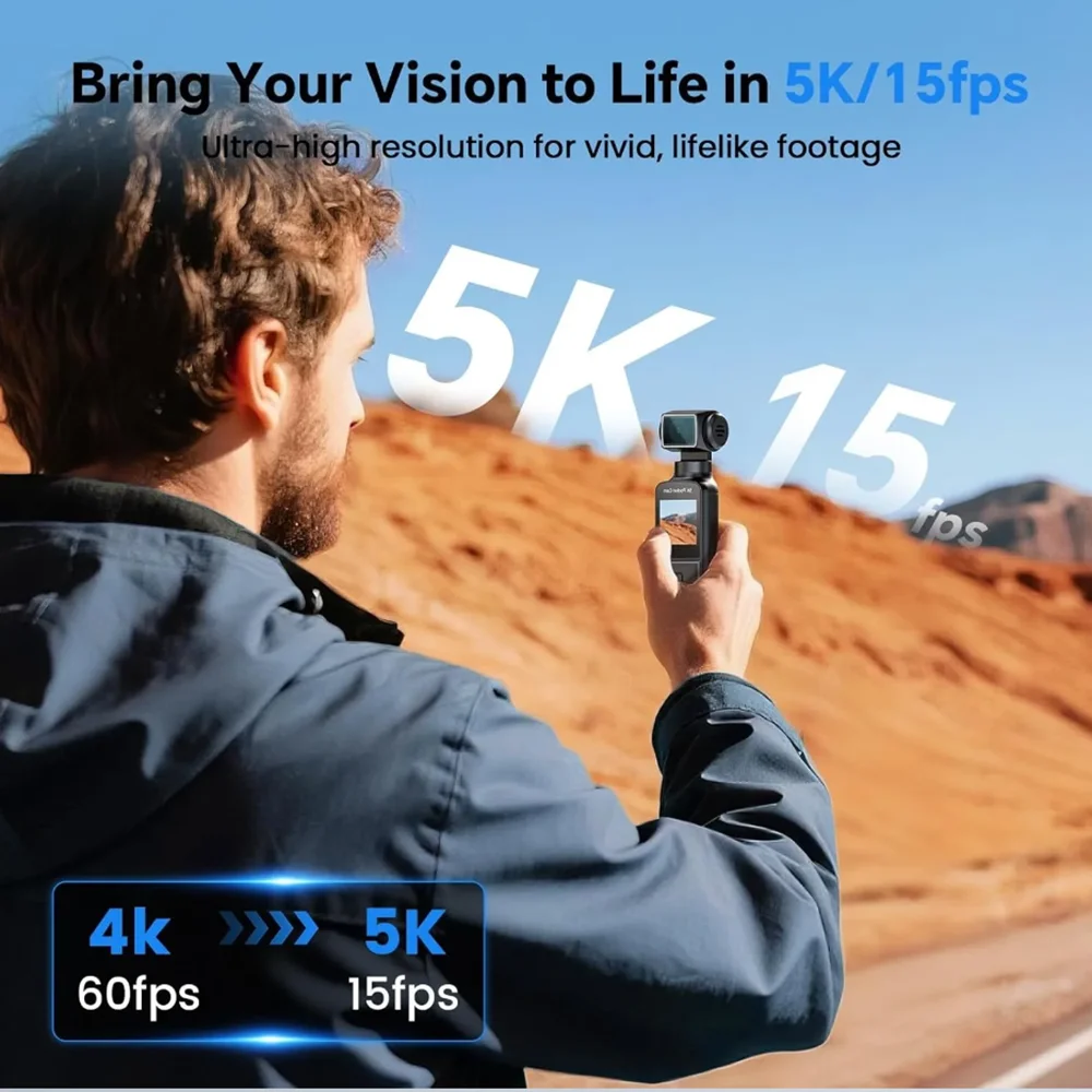 New 5K 4K MINI Pocket Camcorder HD Cam 1.3" Screen 270° Rotatable Wifi Mini sports Camera with Waterproof Case Motion Cameras