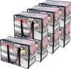 Vieshful 7 Pack Clear Clothes Storage Bag 40L Zippered Closet Organizer Plastic Storage Containers Moving bags for Comforter 1