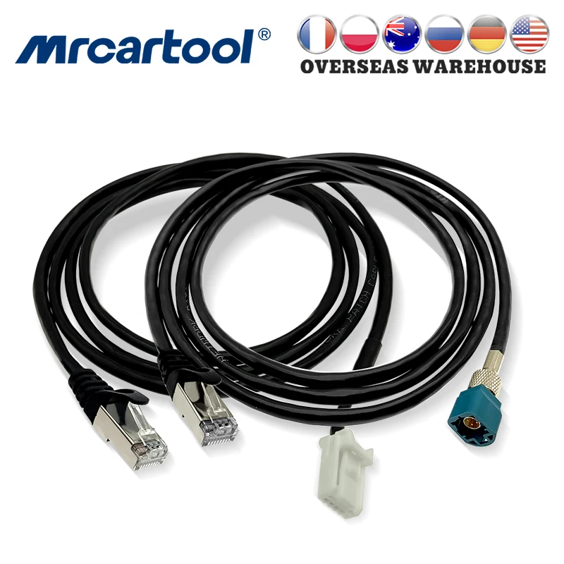 

MRCARTOOL For Tesla Model S 3 X Y Ethernet OEM Diagnostic Service Cables x2 Anti-interference Toolbox 3 Service Mode OBD
