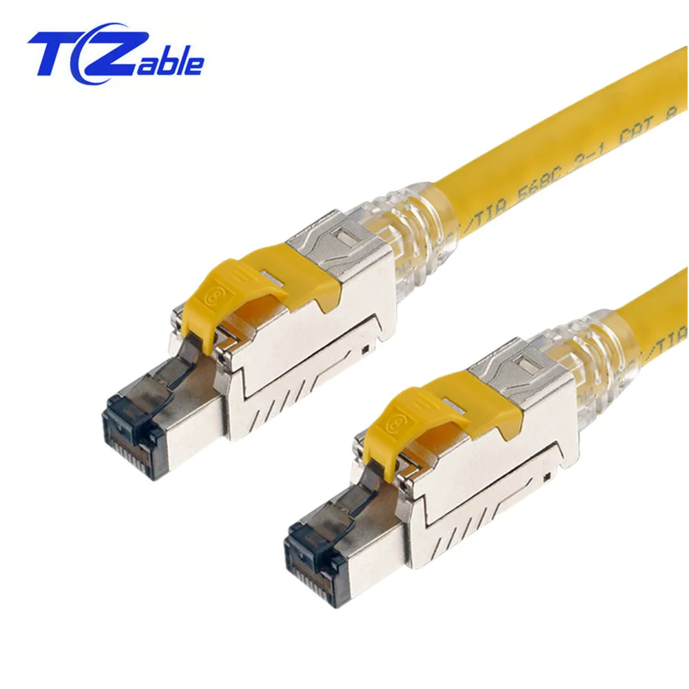 Cat8 RJ45 Connector Metal Modular Plug 40Gbps Shielded Crimp Ethernet Cable  Adapter RJ 45 Lan Cable Extension Network Plug Cat 8 - AliExpress
