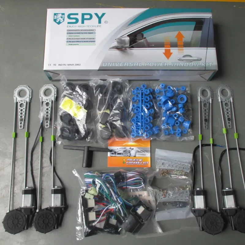 Car Electric Power Window Lifter Kit Universal Window Lift Regulator for 4 Door