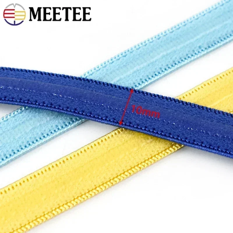 5/10/20M 10mm Non-slip Elastic Bands for Underwear Bra Silicone Strap Rubber Stretch Ribbon DIY Garment Sewing Accessories