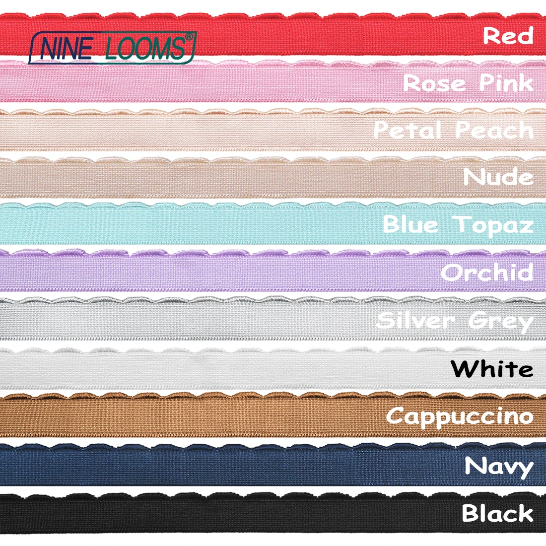 NINE LOOMS Versatile Bra Strap Elastic Trim