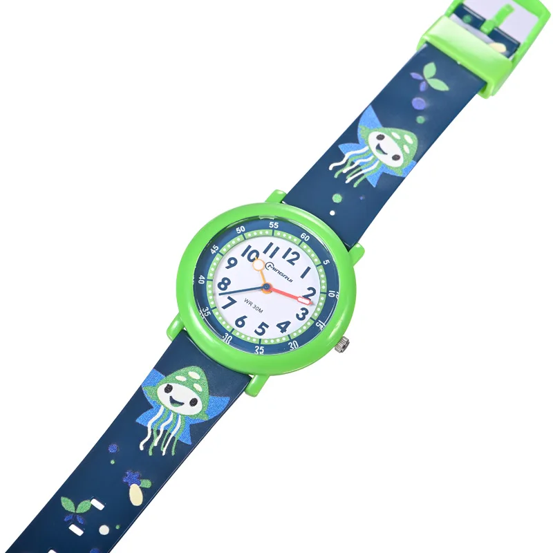 DolDave-Montre à quartz étanche pour enfants, montre de dessin animé pour enfants, montre silencieuse pour garçons et filles, horloge d'enfance, caoutchouc lueur, sports de plein air, mignon