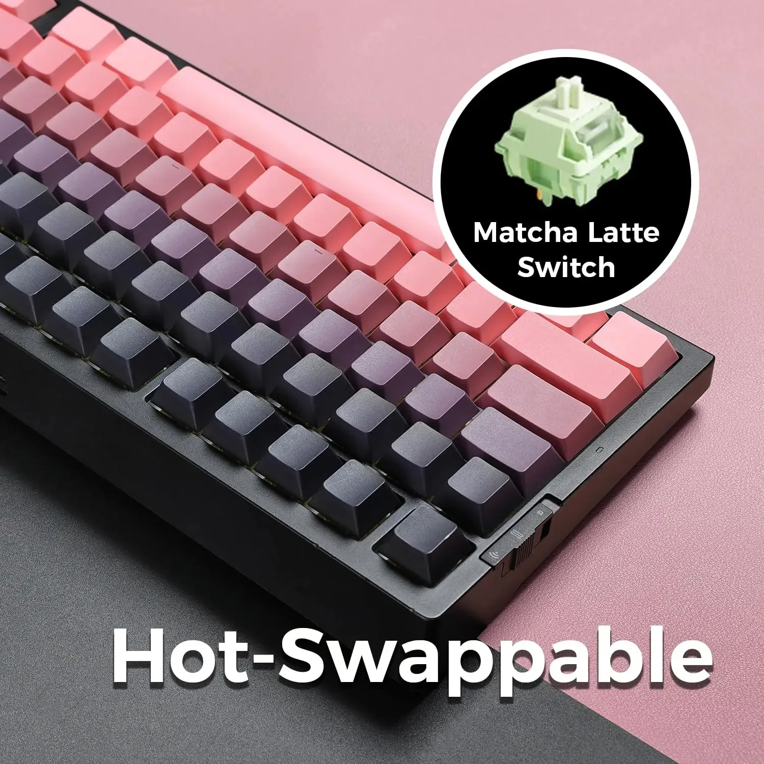 MCHOSE G75 Pro 핫스왑 가능 무선 기계식 키보드 75% 레이아웃 가스켓 마운트 5겹 댐핑 RGB 백라이트 트리플 모드 ?