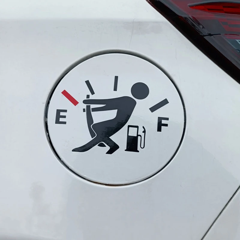1 قطعة ملصق سيارة مضحك مقاوم للماء عالي الوقود يستخدم مقياس الغاز الفارغ تصميم السيارات التصميم الزينة ملصق لتزيين السيارة