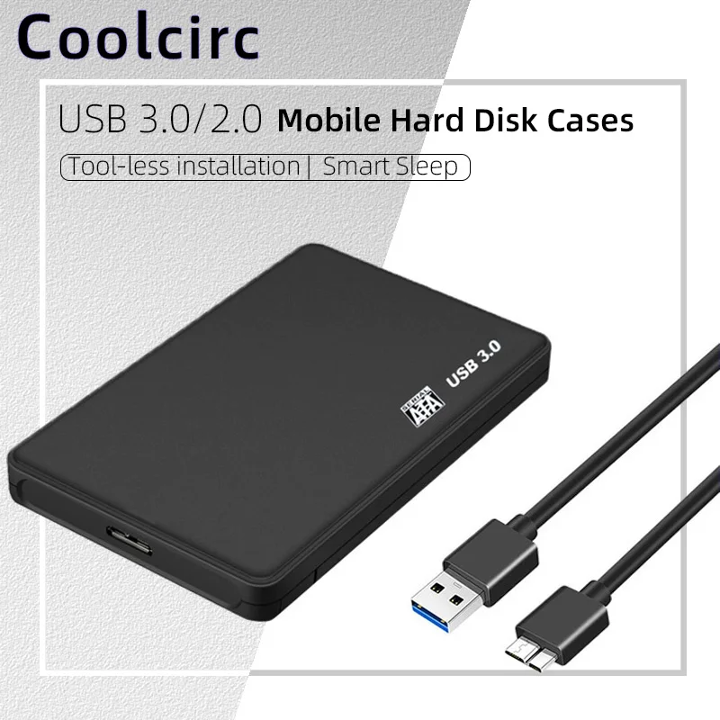 External hard drive case USB 3.0 2.0 To 2.5 Inch SATA HDD SSD for PC Laptop Smartphone