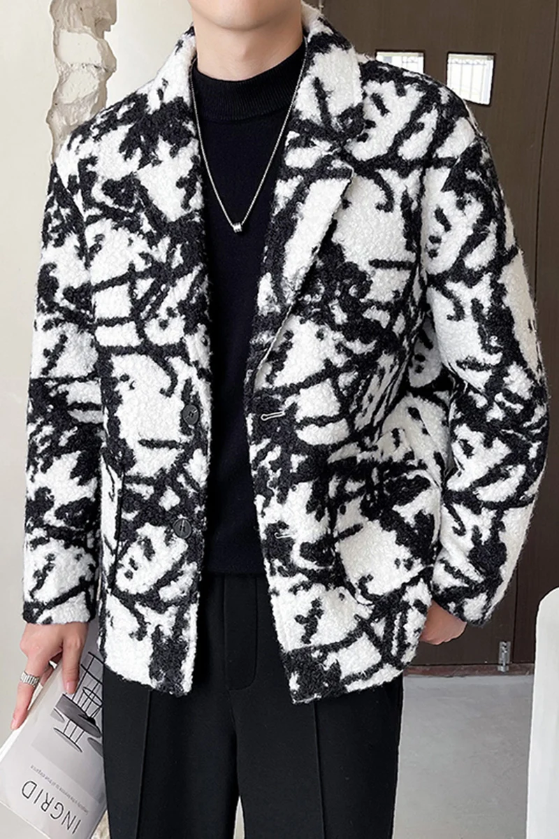 winter Business woolen Blazers Men Autumn Vintage Mens Jackets fashion Casual Slim Fit Suit Male Size M-3XL Blazer male