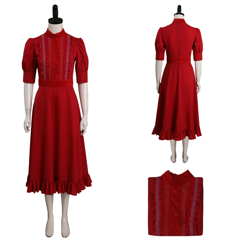 

2022 Movie Pearl Cosplay Women Costume Dress Outfits Girls Red Skirts Ladies Elegant Suits Halloween Carnival Party Clothes