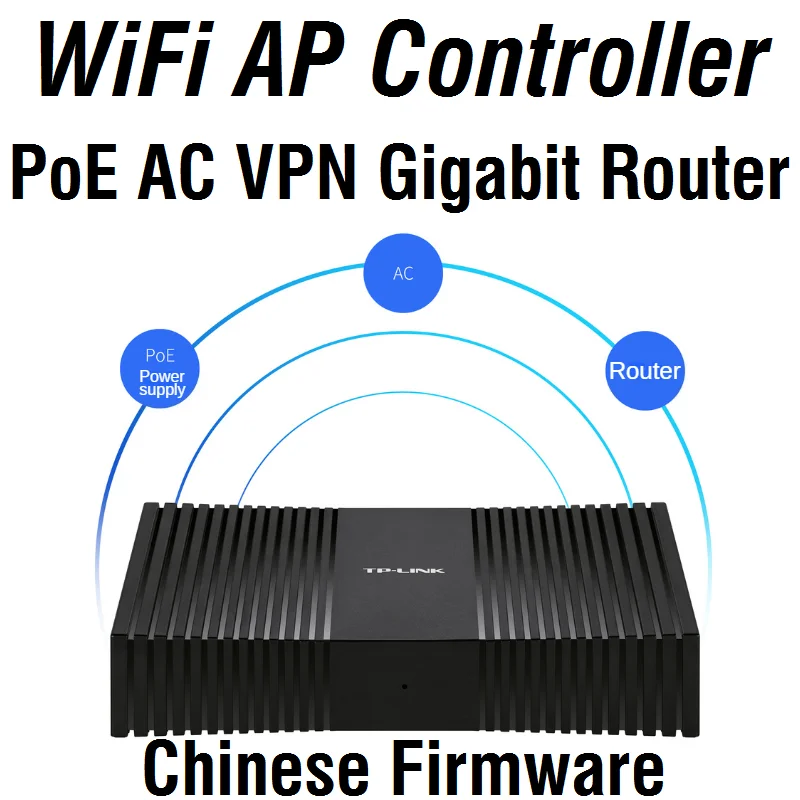 

75W 9 Ports 8 PoE AC VPN Gigabit RJ45 Router IPSec/PPTP/L2TP Wired 1000M Router Gateway WiFi Wireless AP Controller ChinFirmware